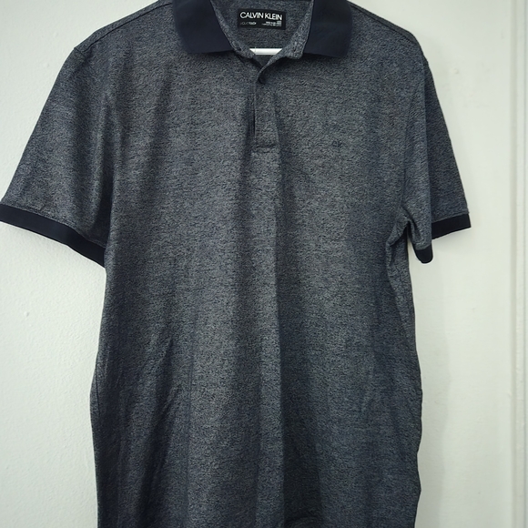 Calvin Klein Men's Gray Polo Shirt - Picture 1 of 5